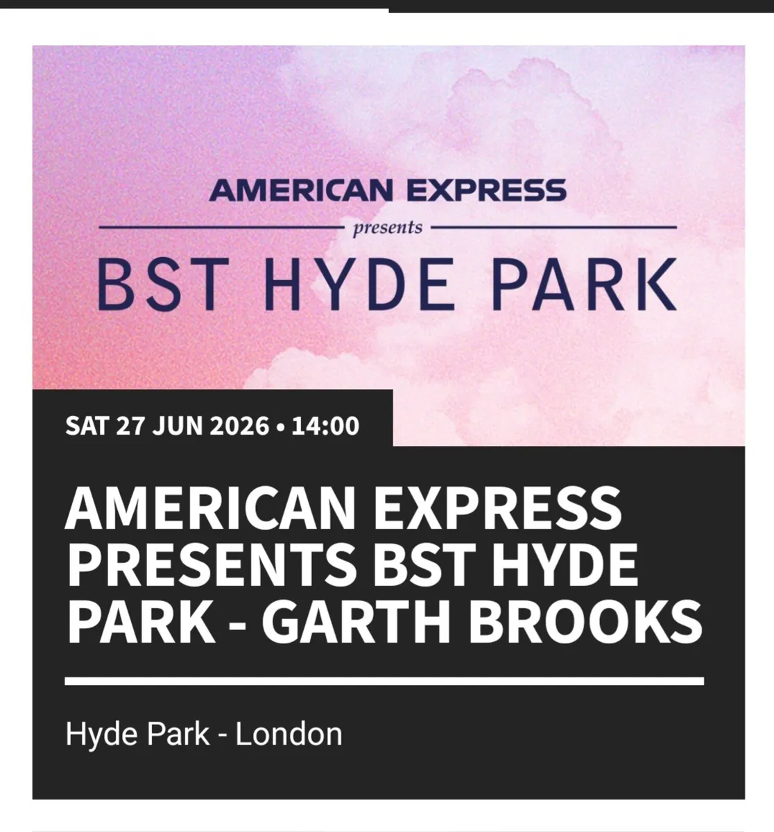 2 x Garth Brooks in London