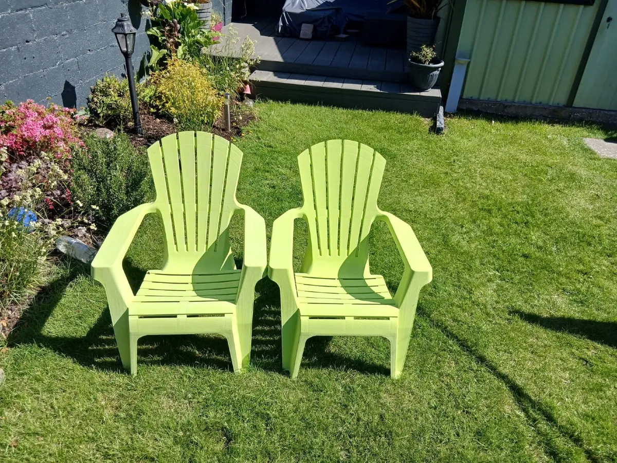 Stackable Plastic Garden Chairs - Image 1
