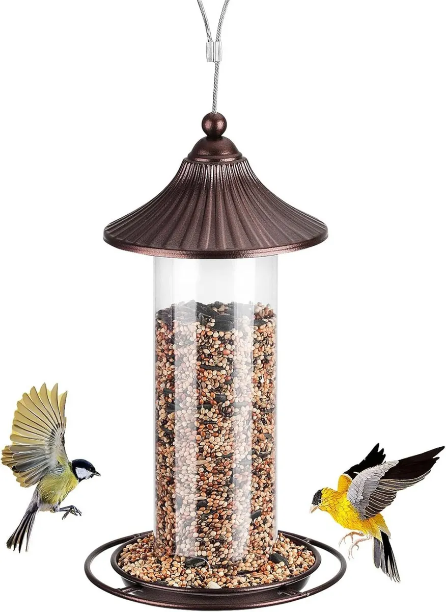 Metal Hanging Bird Feeder - Image 1