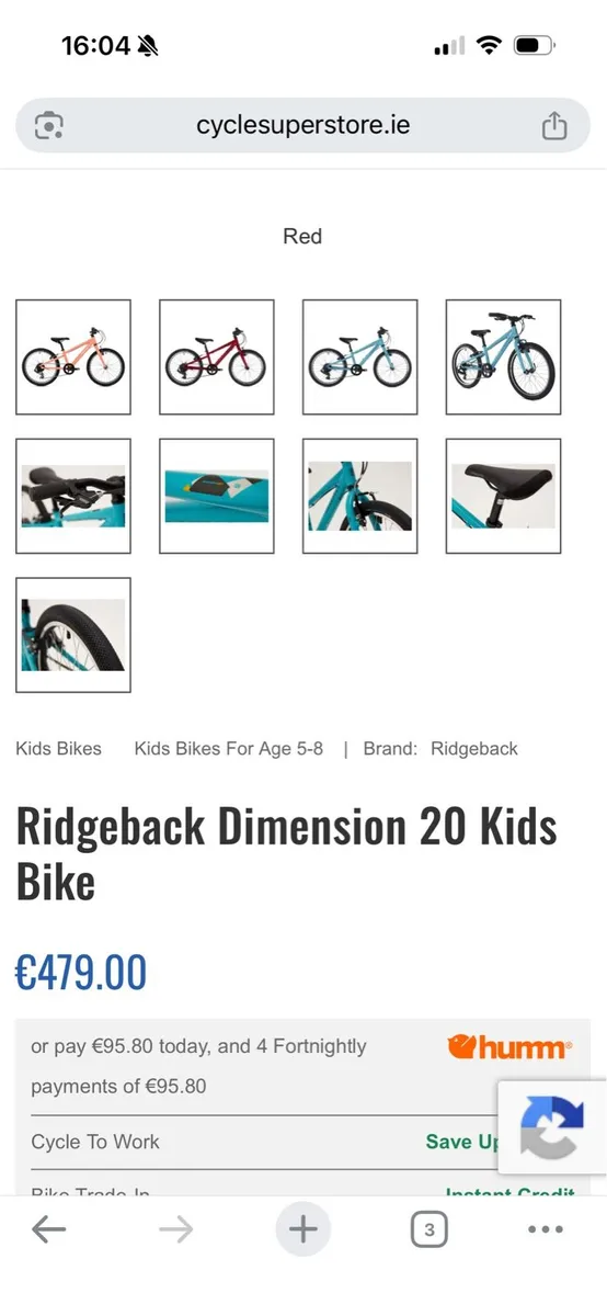 Ridgeback dimension 20” kids bike - Image 3
