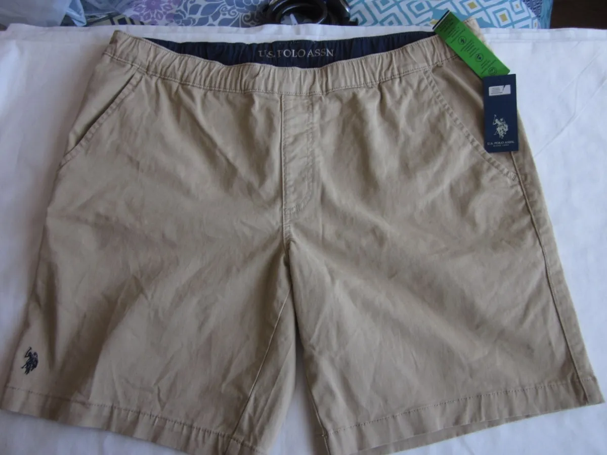 Polo Mens Cotton Shorts Tan XL - Image 4