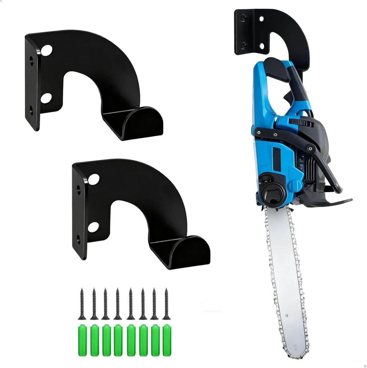 2 Pack Wall Mounted Garden Tool Hooks - Image 1