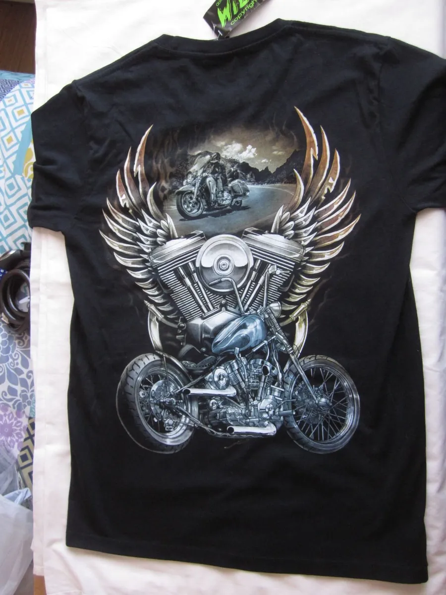 Vintage Wild Wolf Harley Motorcycles T Shirt M - Image 3
