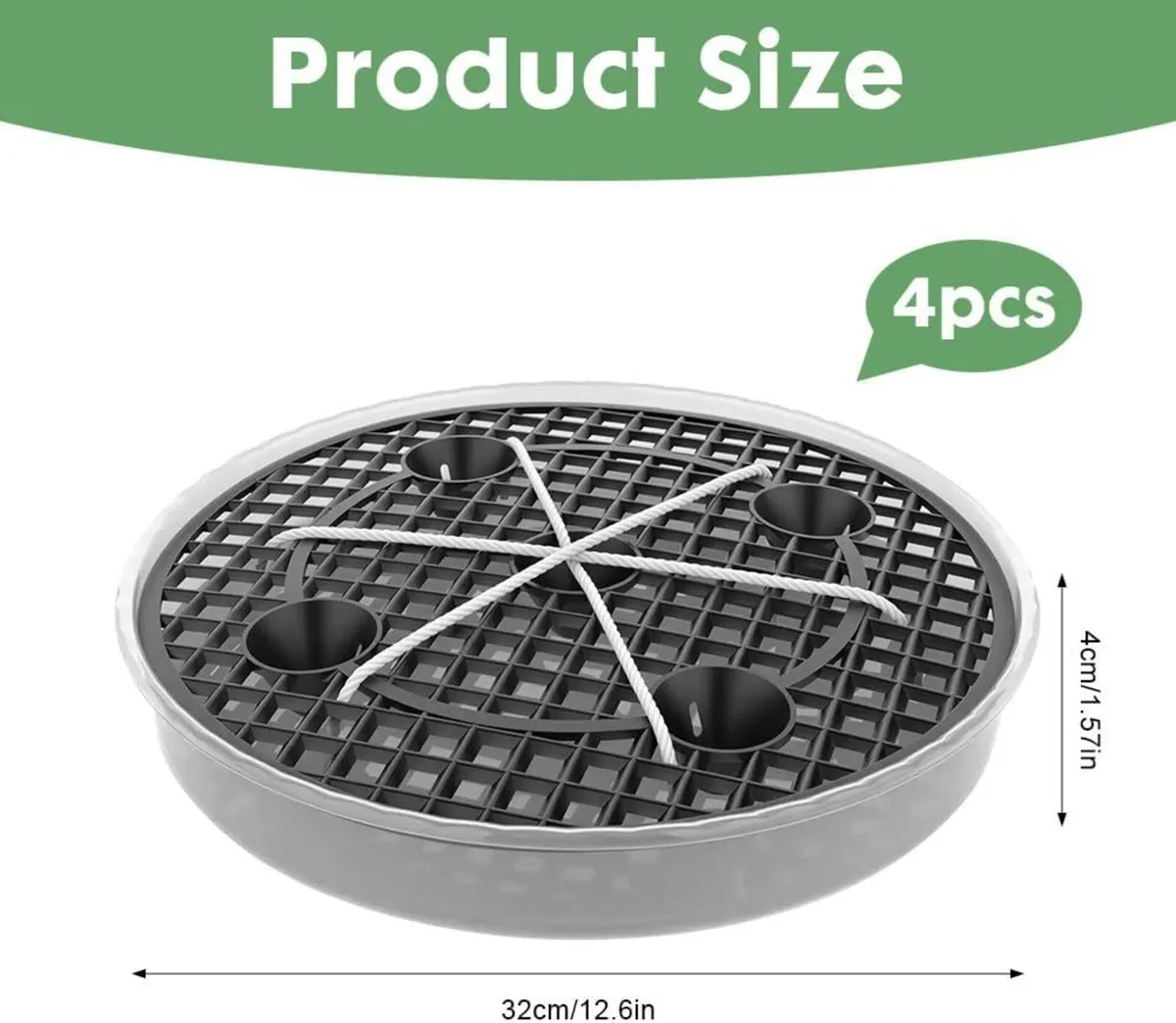 4 Pack Self Watering Plant Pot Coasters - Image 3