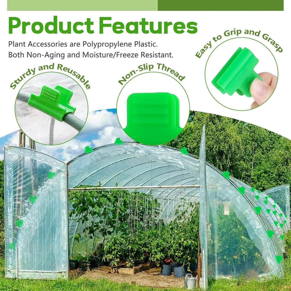 50 Pack Greenhouse Polytunnel Clamps - Image 3