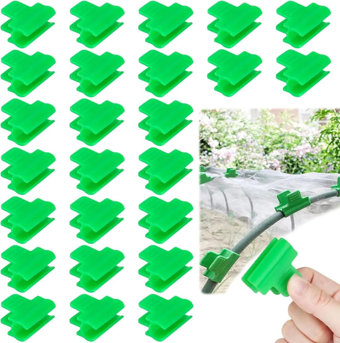 50 Pack Greenhouse Polytunnel Clamps - Image 1