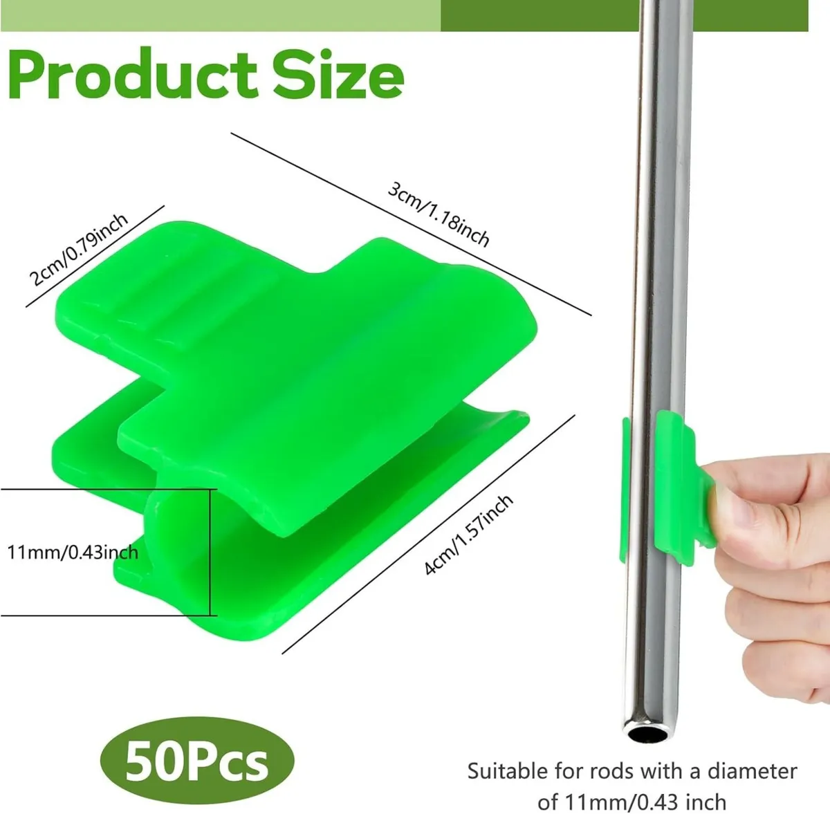 50 Pack Greenhouse Polytunnel Clamps - Image 2