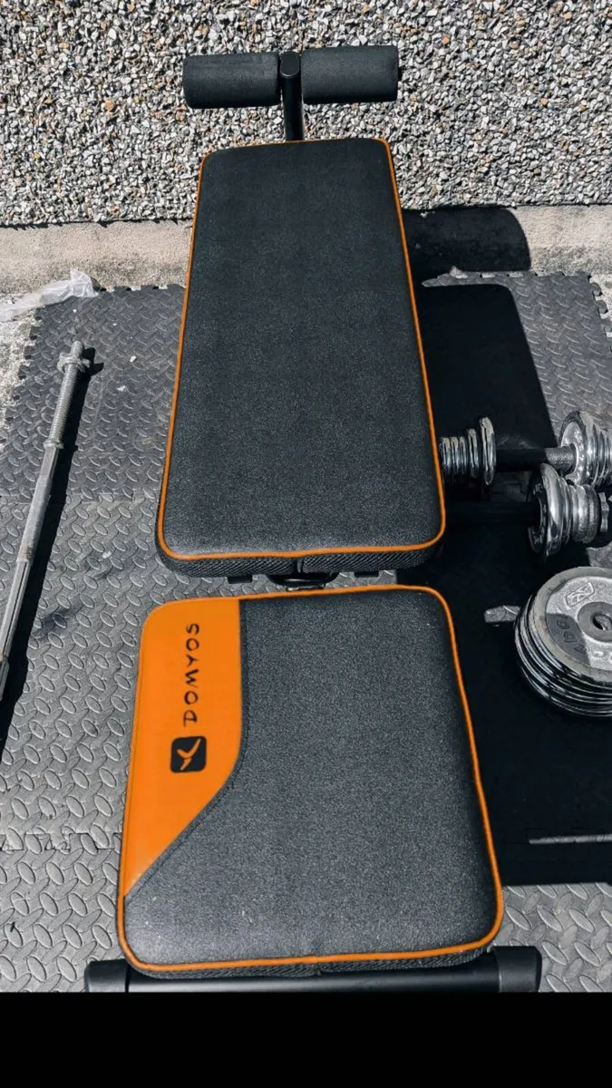Home Gym Set – Bench + Barbell + Weights - Image 3
