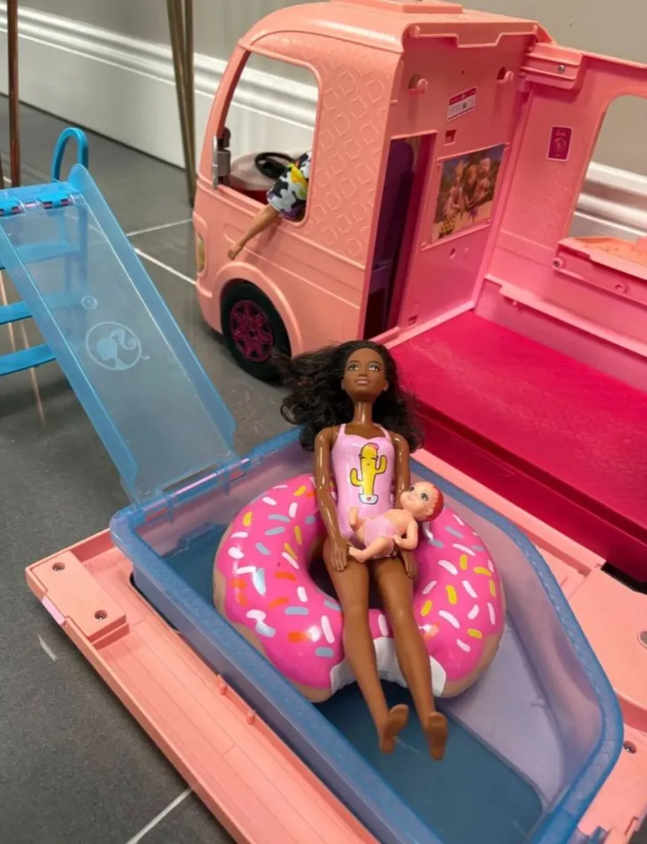 Barbie Campervan, Helicopter and Car - Image 1