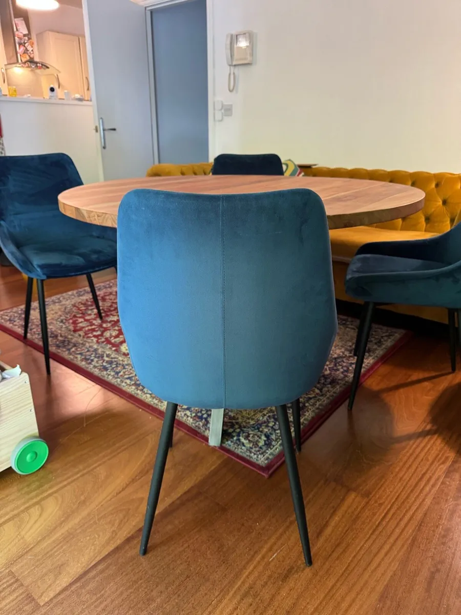 Dining room table and chairs - 120cm - Image 4