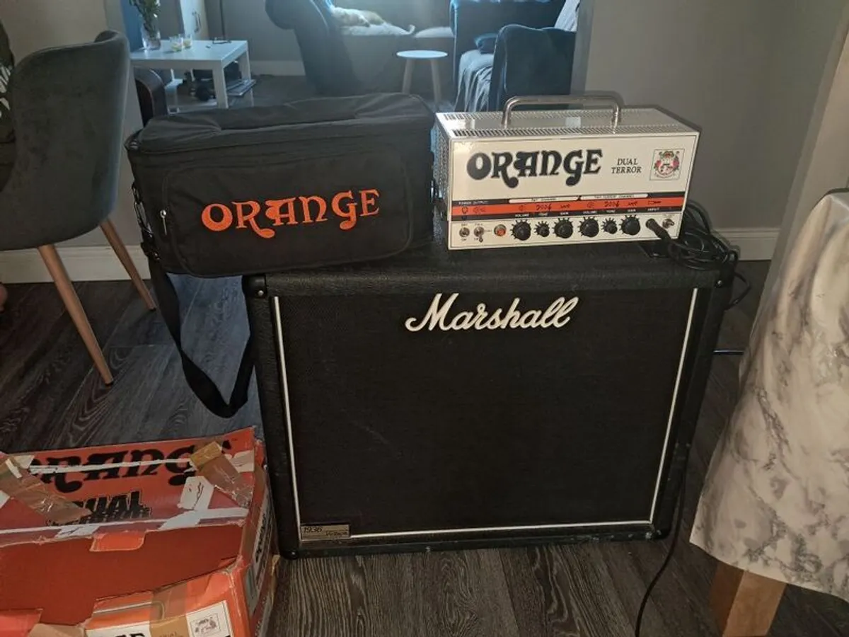 Orange Dual Terror & Marshall 1936v 2x12 Cab - Image 1