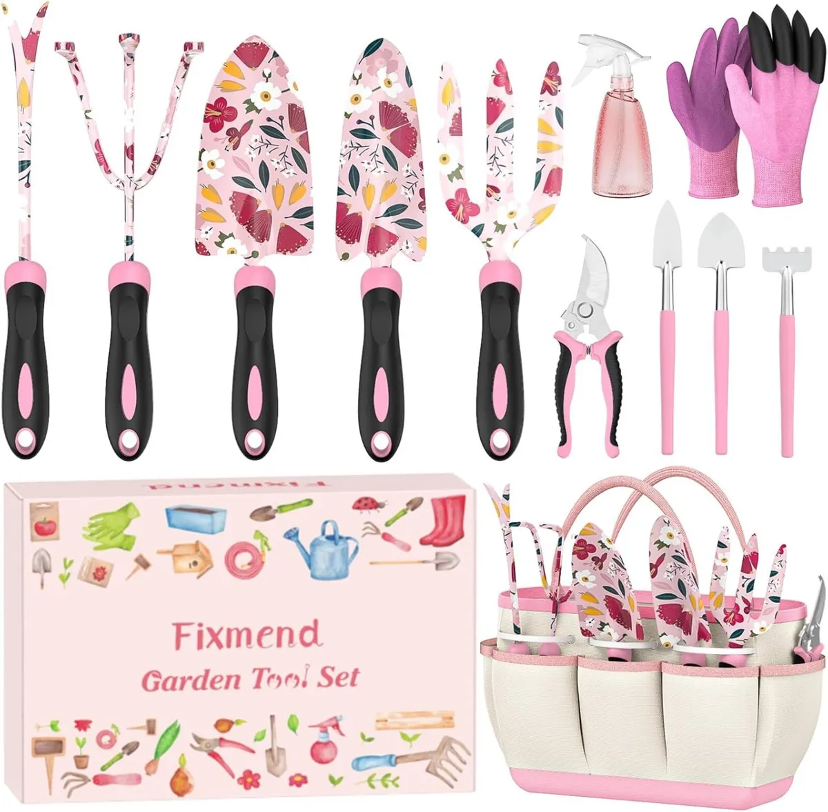 12 Piece Floral Garden Tool Set - Image 2
