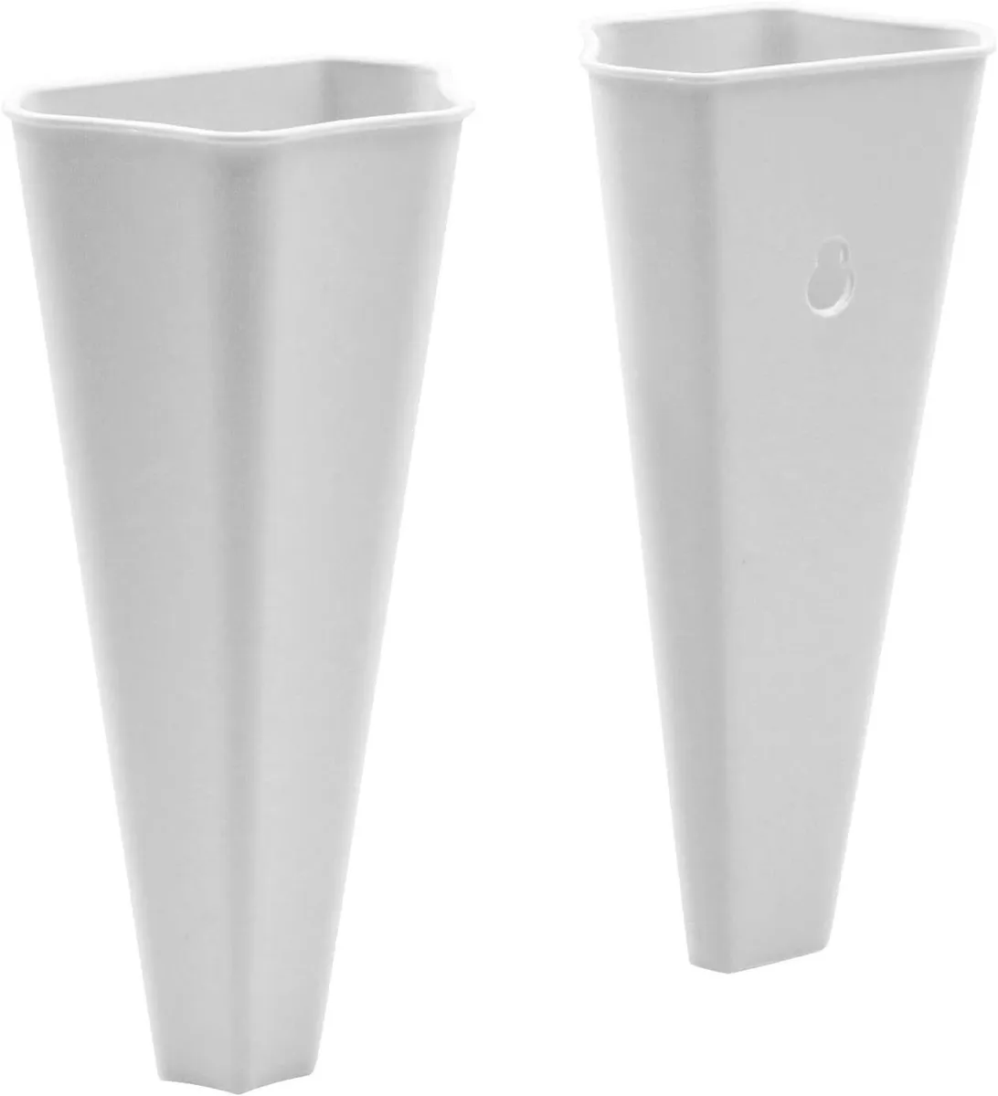 10 White Hanging Wall Planters - Image 1
