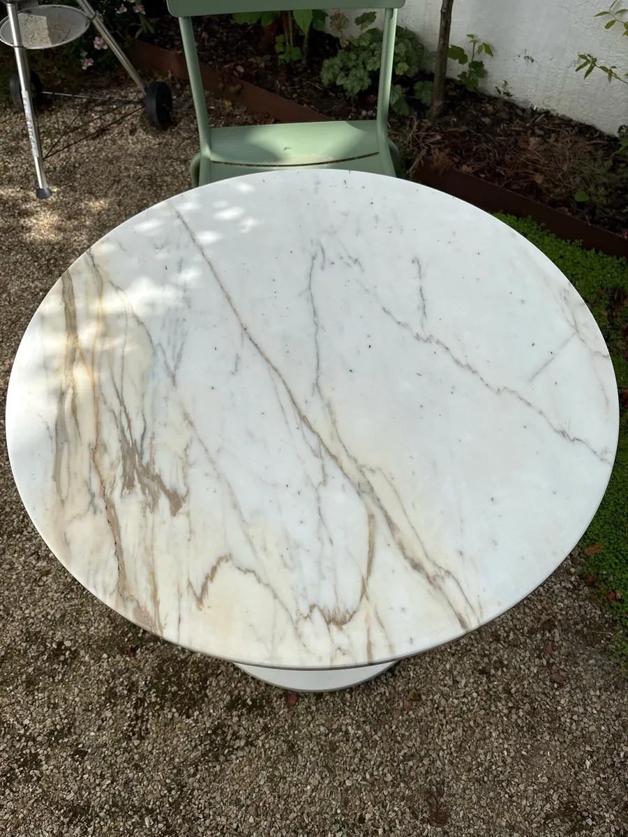 Garden marble top round table - Image 2