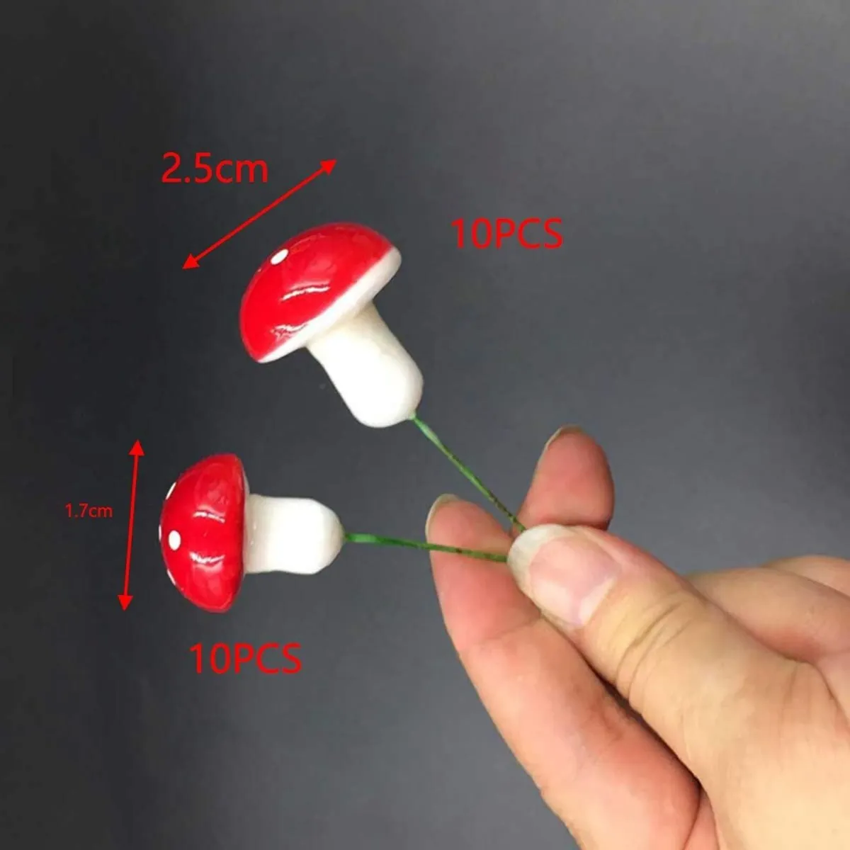20 Mini Mushroom Garden Decorations - Image 1