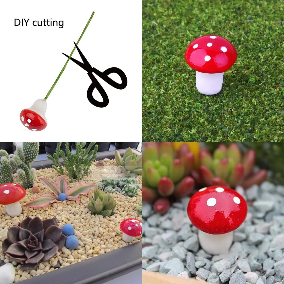 20 Mini Mushroom Garden Decorations - Image 2