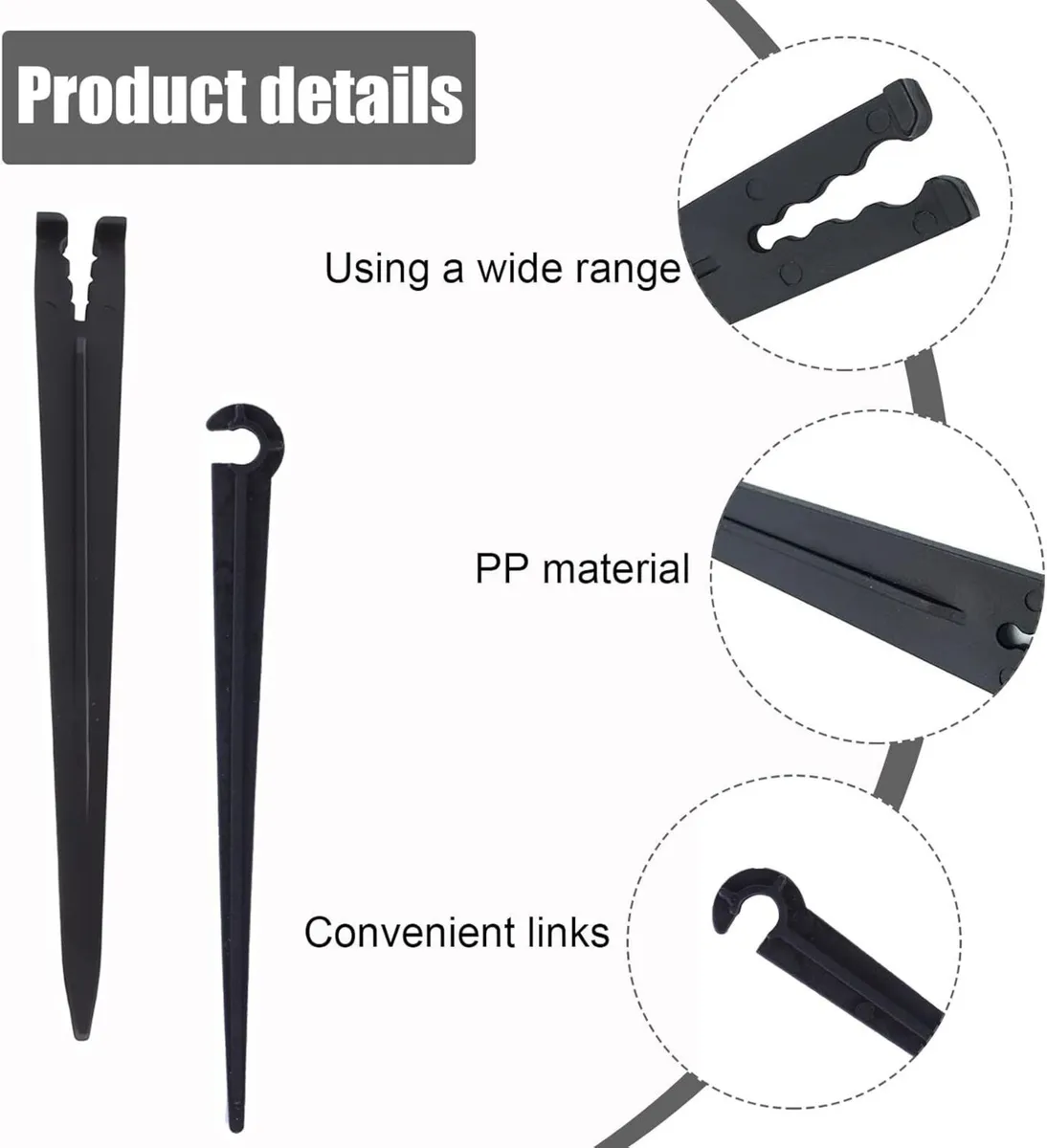 60 Drip Irrigation Support Pegs - Image 2