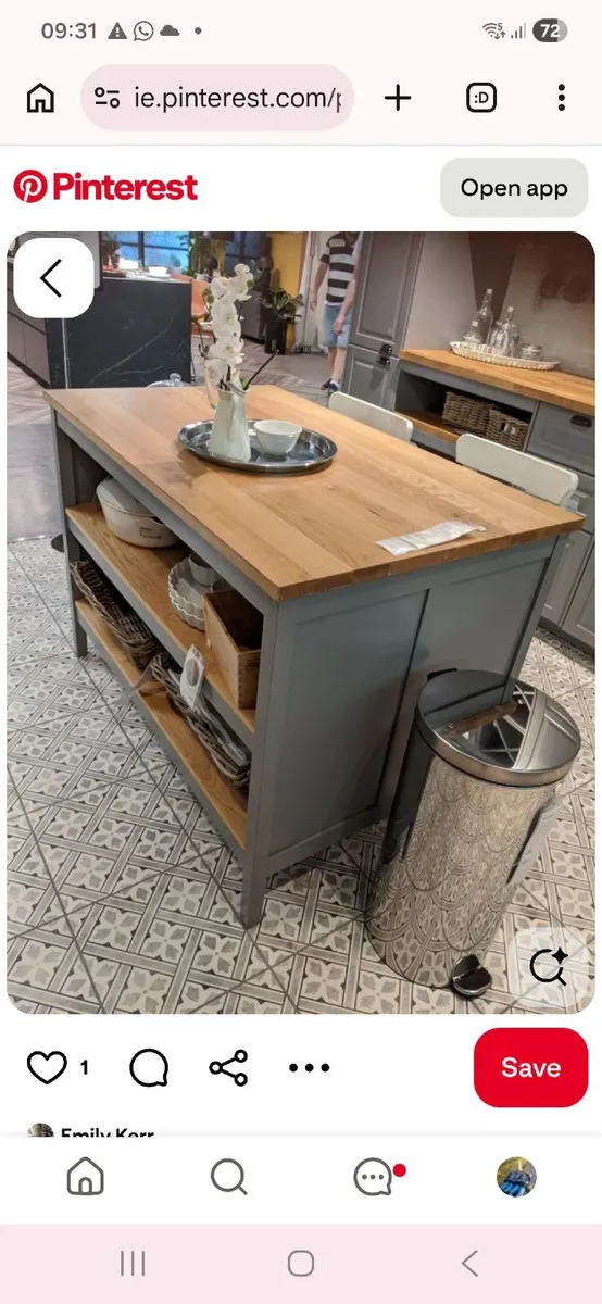 Looking for TORNVIKEN grey/oak, ikea kitchen islan