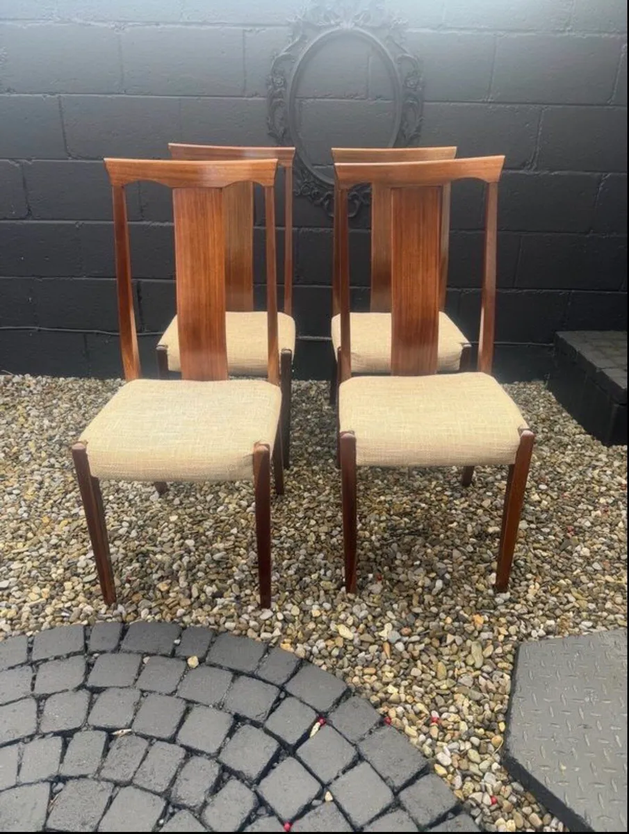 Mid Century Dining Chairs x 4 - Image 2