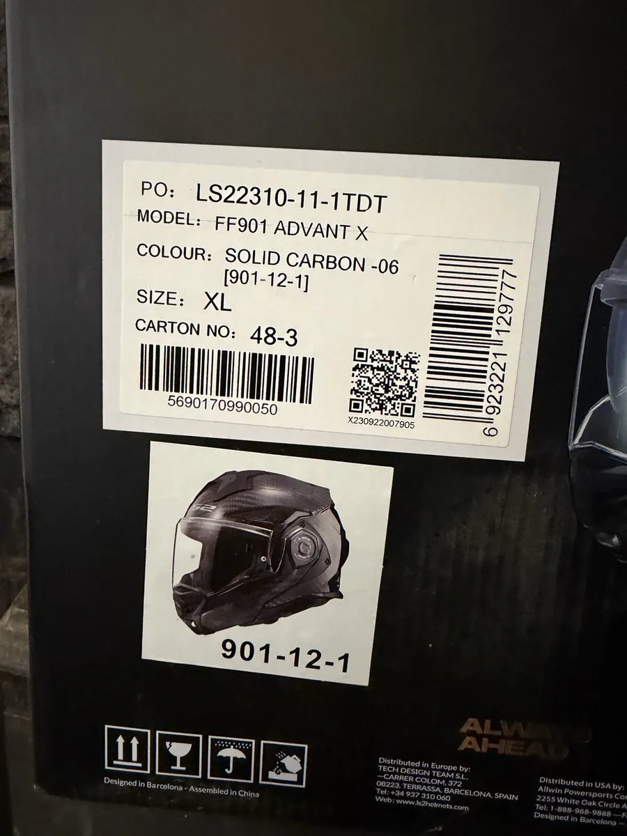LS2 Advant X Carbon FF901 400€  Size:XL - Image 2