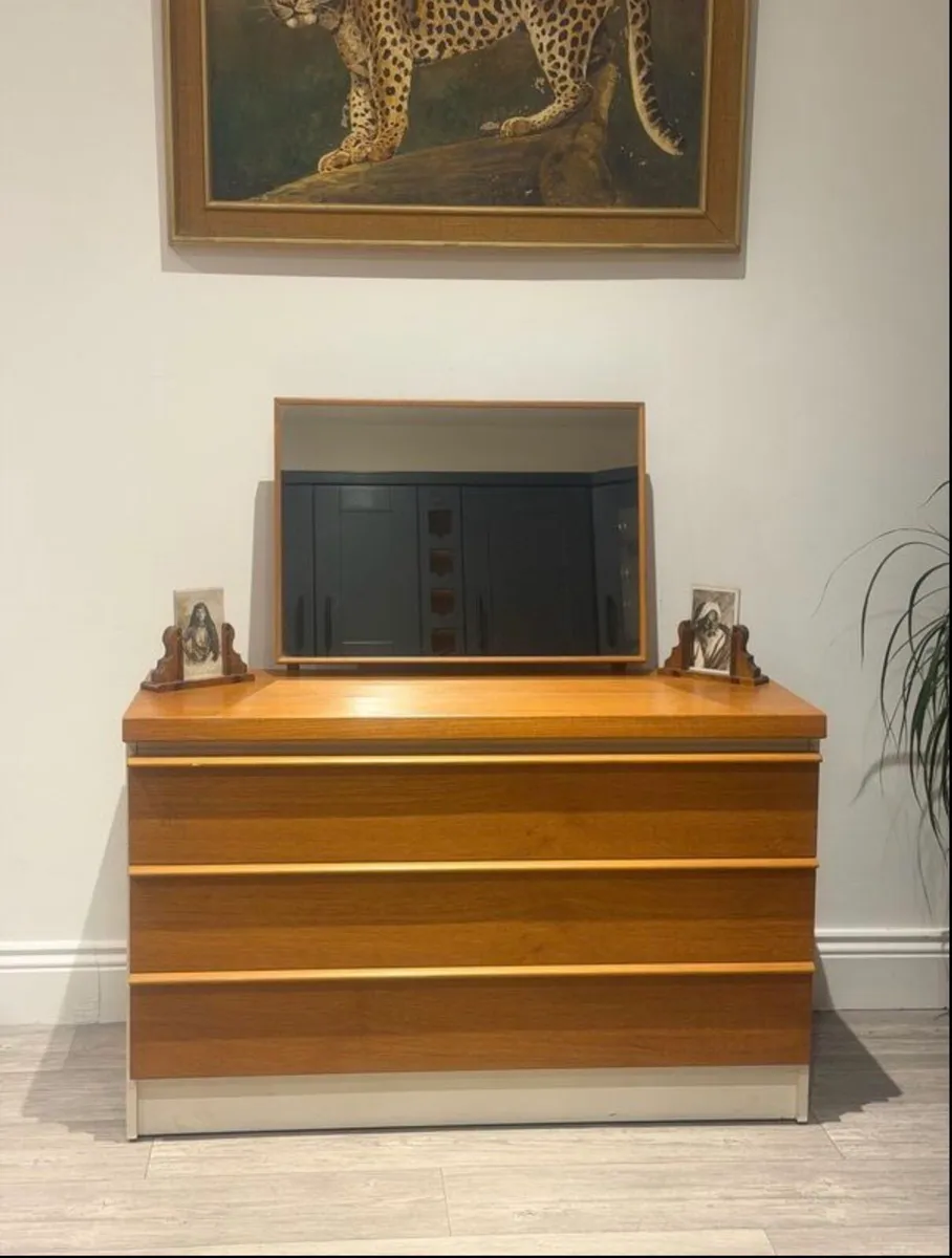Mid Century Chest of Drawers with Mirror - Image 1