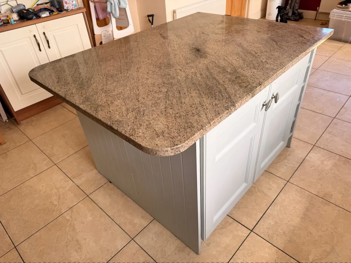 Kitchen Island with Granite Stone Top - Image 3
