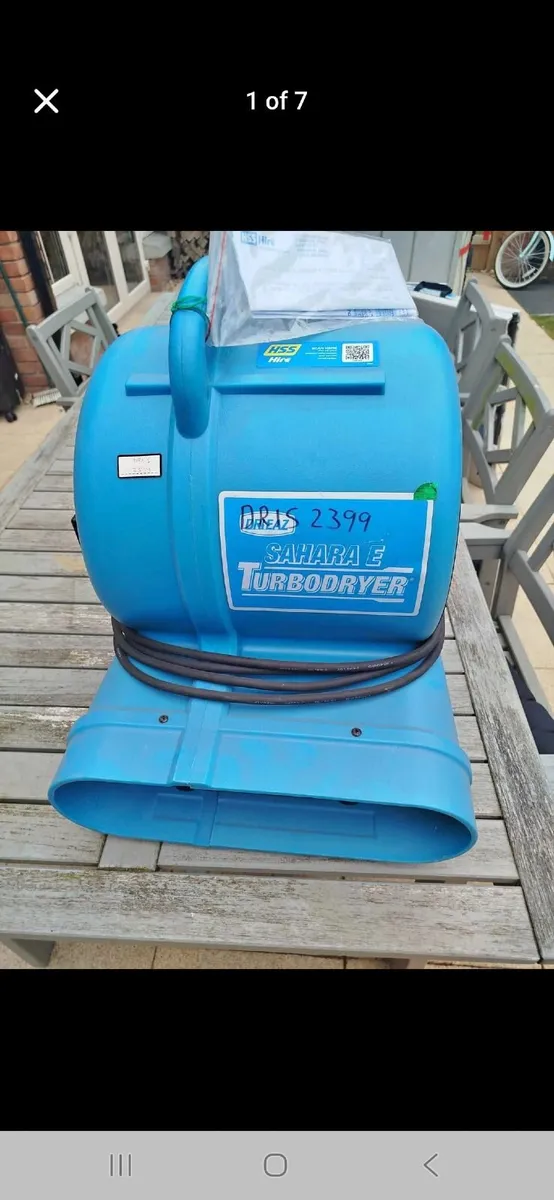 Turbo dryer  carpet blower  air mover carpet uphol - Image 2
