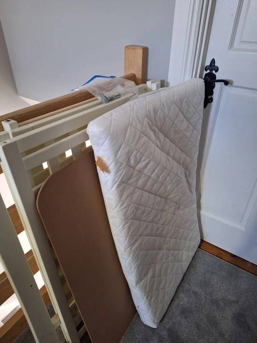 Mamas & Papas space saving cot & mattress - Image 1