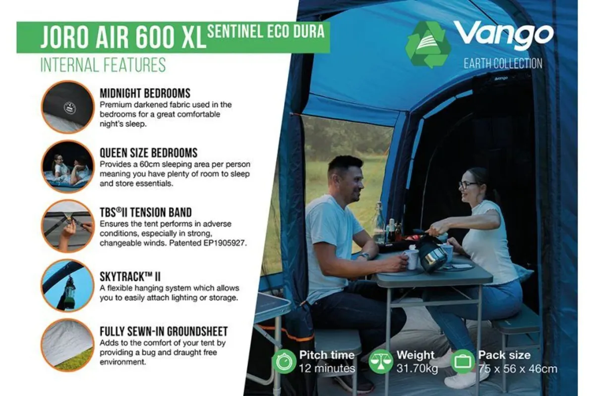 Vango Joro Airbeam 600 XL Eco Dura - Image 4