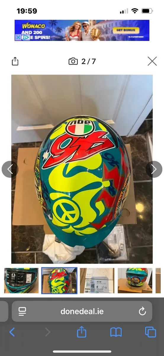 Brand new Agv Rossi motorbike helmet - Image 4