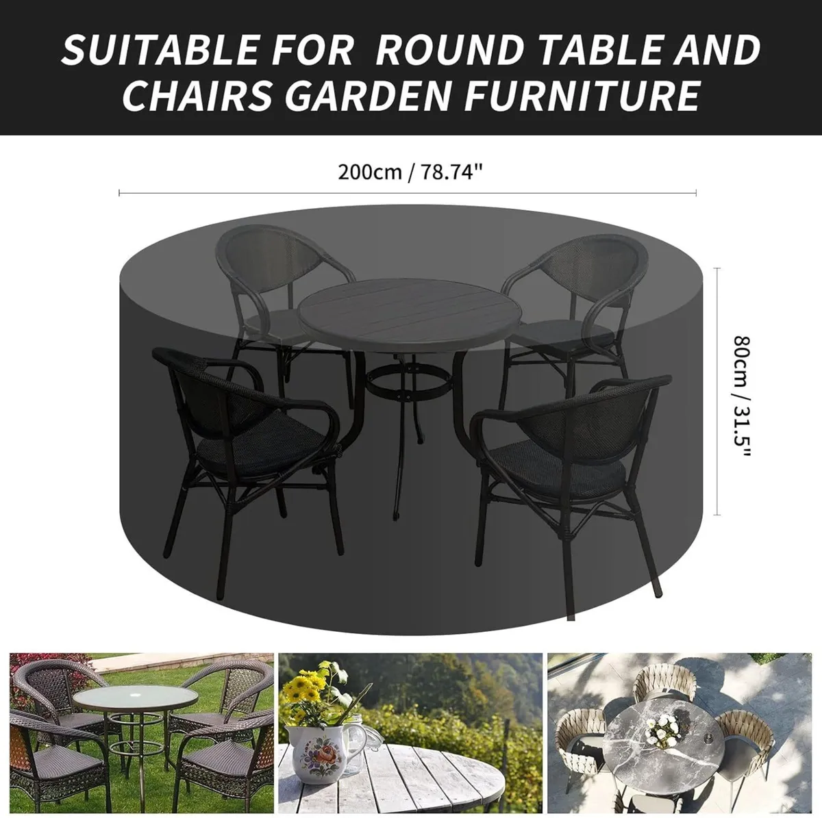 Large Round Garden Table Cover - Image 1