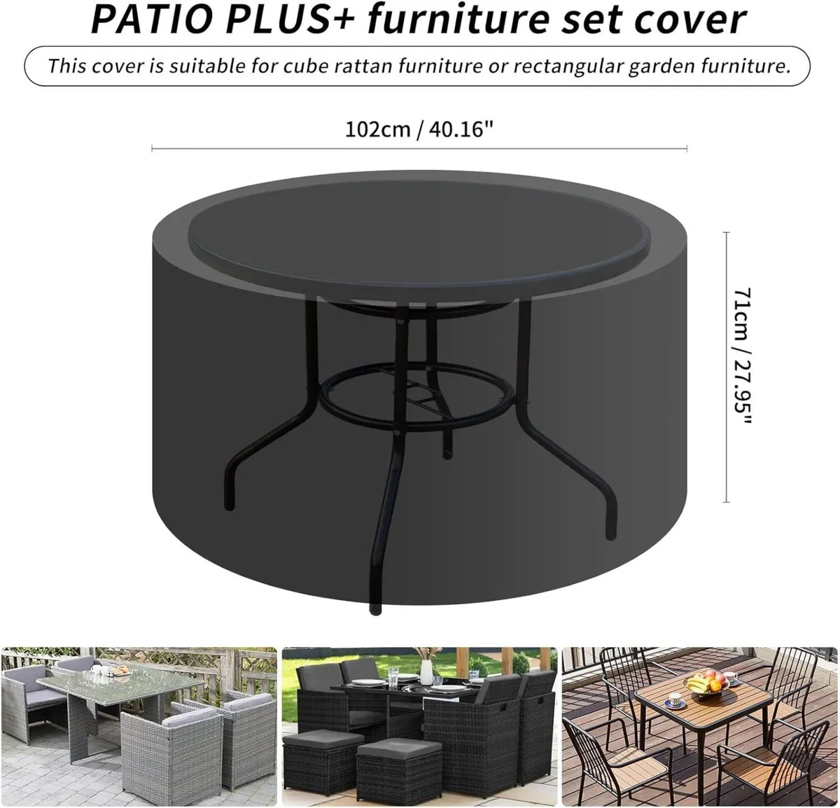 Round Patio Table Cover - Image 2