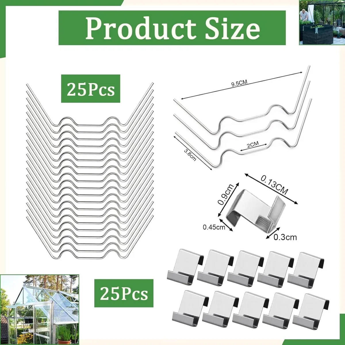 100 Greenhouse Glazing Clips - Image 3