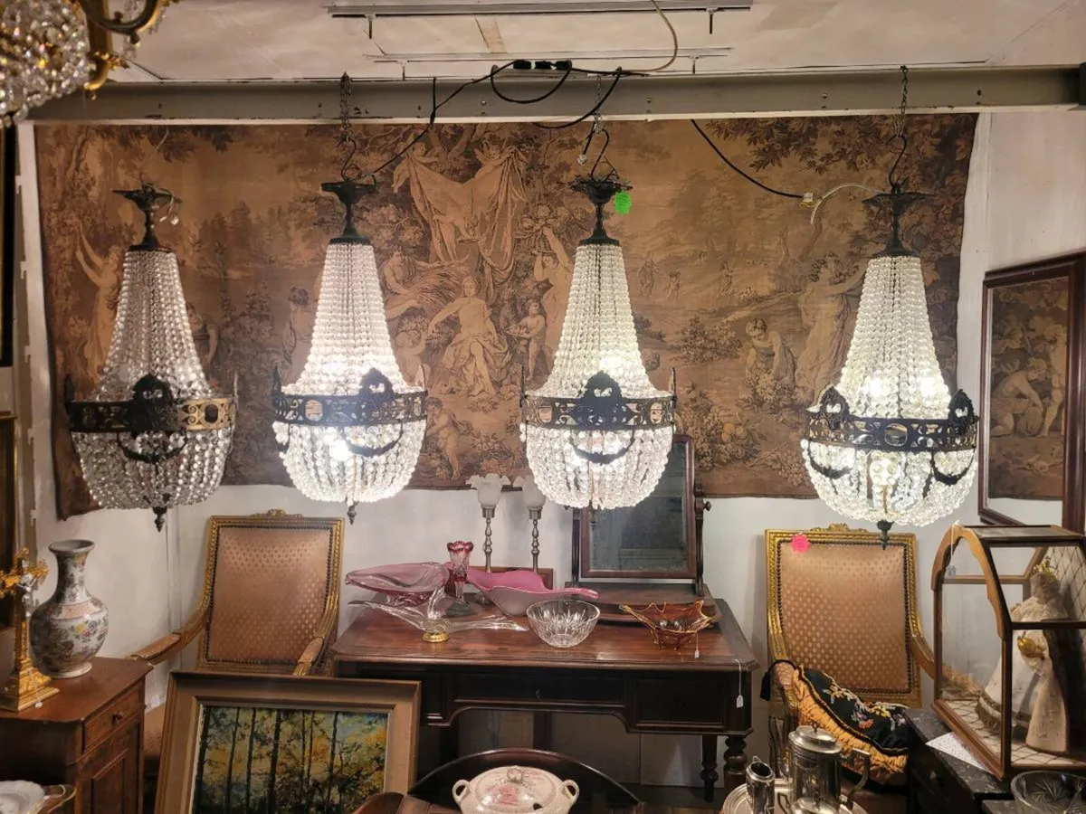French crystal chandaliers. About 100 chandaliers. - Image 1
