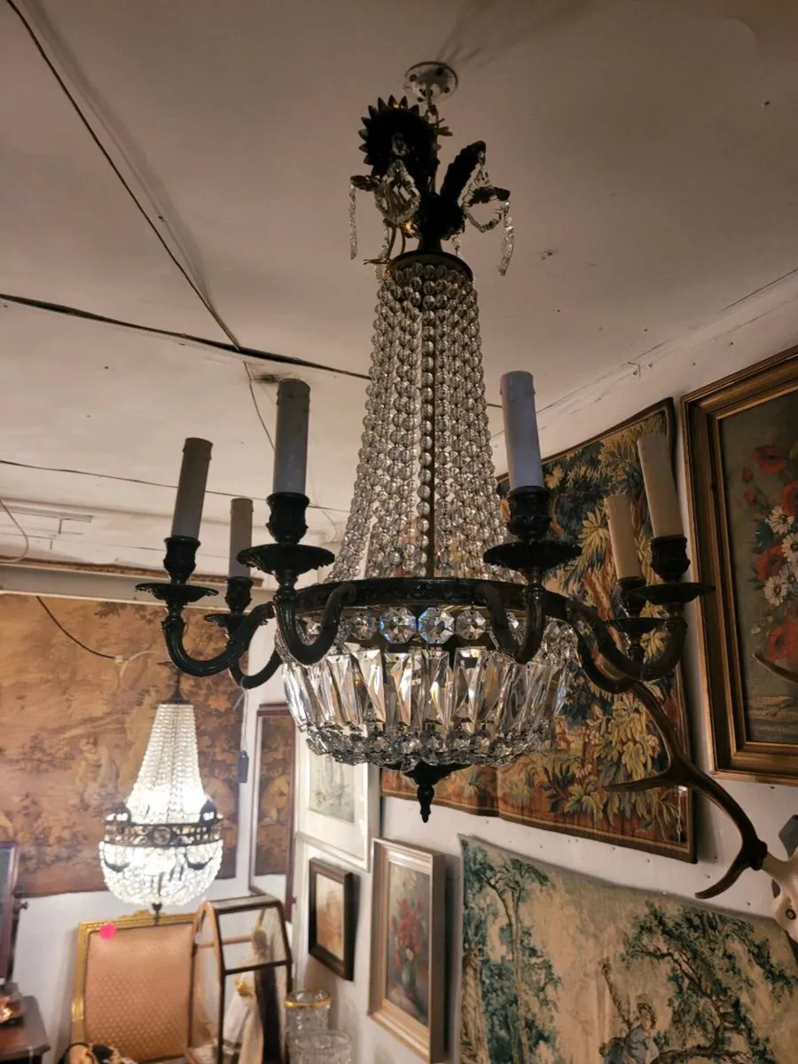 French crystal chandaliers. About 100 chandaliers. - Image 2