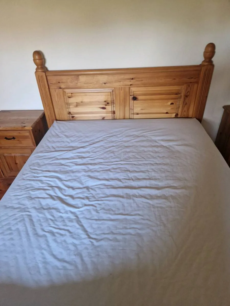 Double bed mattress and head board