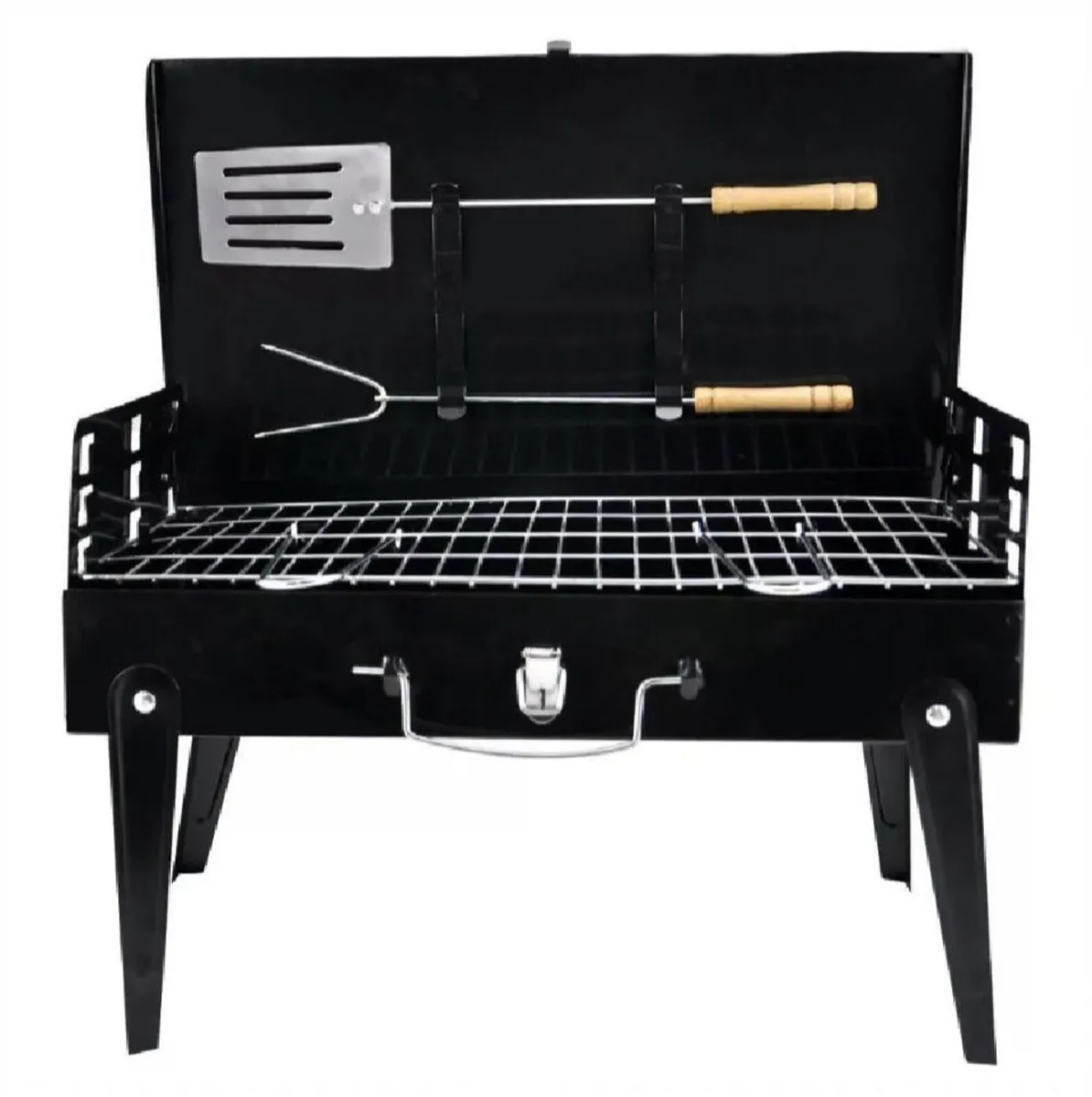 New Portable BBQ Grill Barbecue & Utensils - Image 3