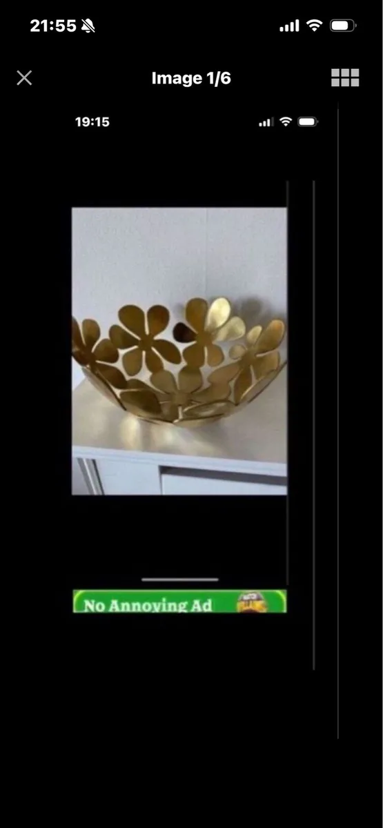 Vintage Brass Fruit Bowl - Image 1