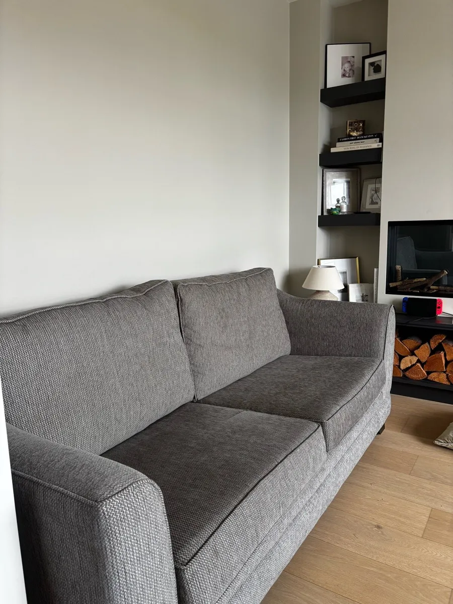 Grey fabric sofa set - 2 & 3 seater | Like New - Image 1