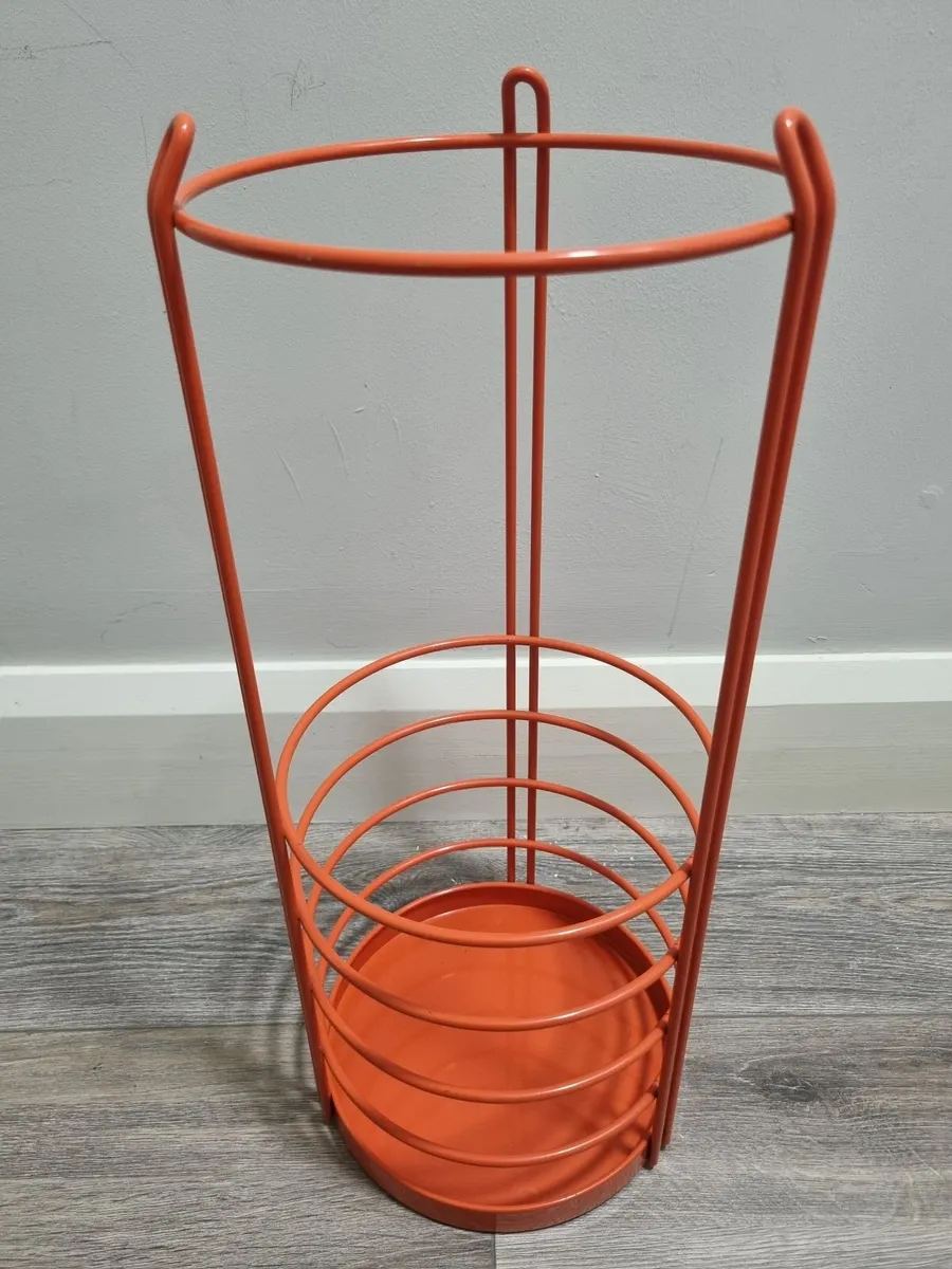 Habitat Orange Metal Umbrella Stand - Image 1