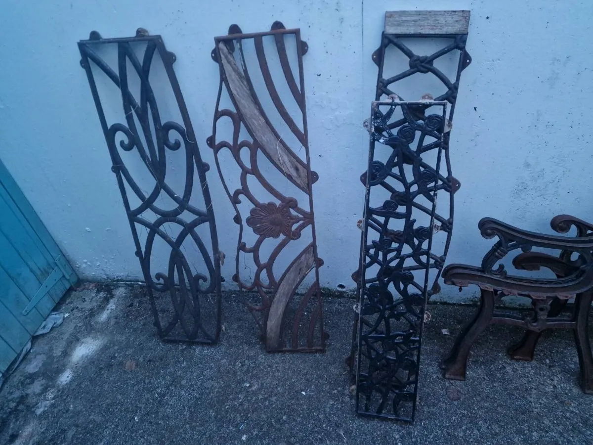 cast iron benches x4 - Image 2