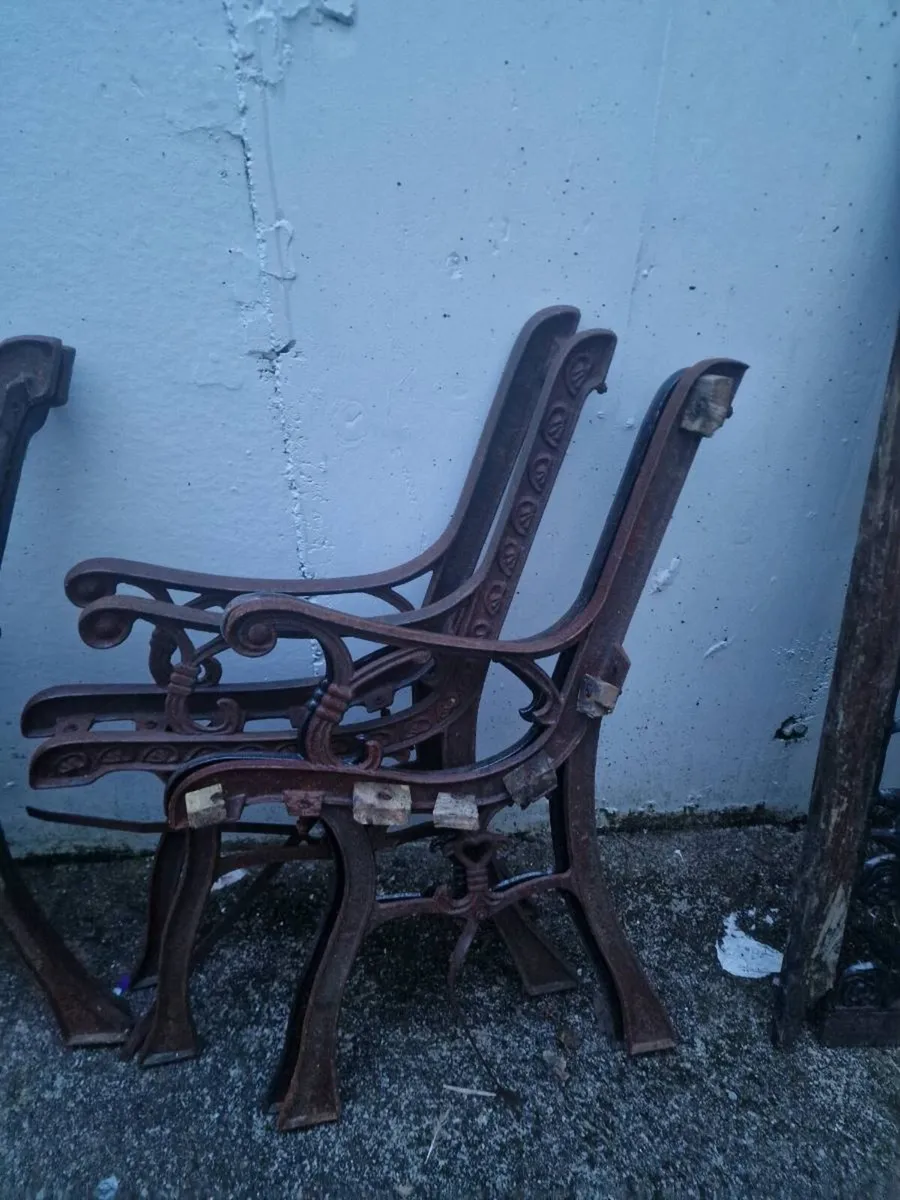 cast iron benches x4 - Image 4