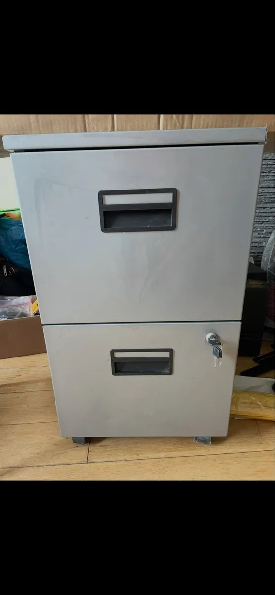 Grey Filing Cabinet - Image 3