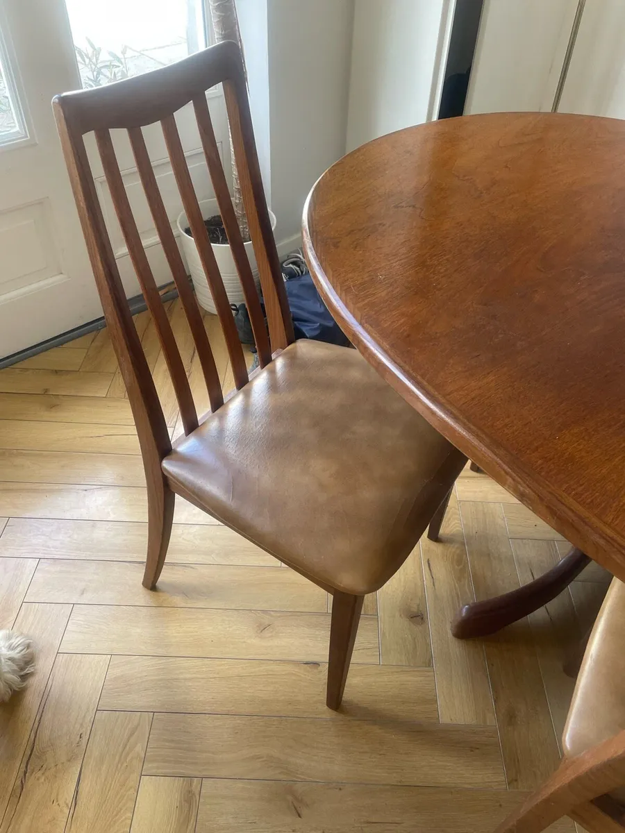 Gplan mid century dining table and chairs - Image 3