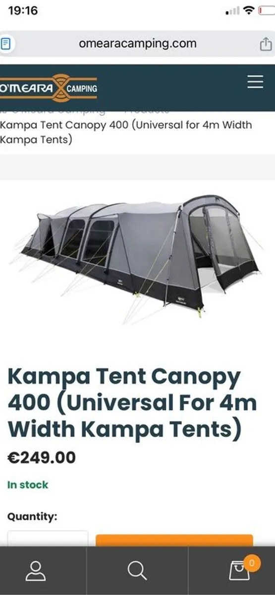 Camping - Hayling Kampa canopy - Image 1