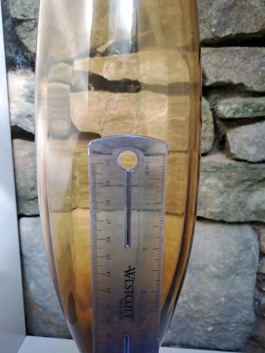 Large Amber Art Glass Floor Vase 45cm - Image 2