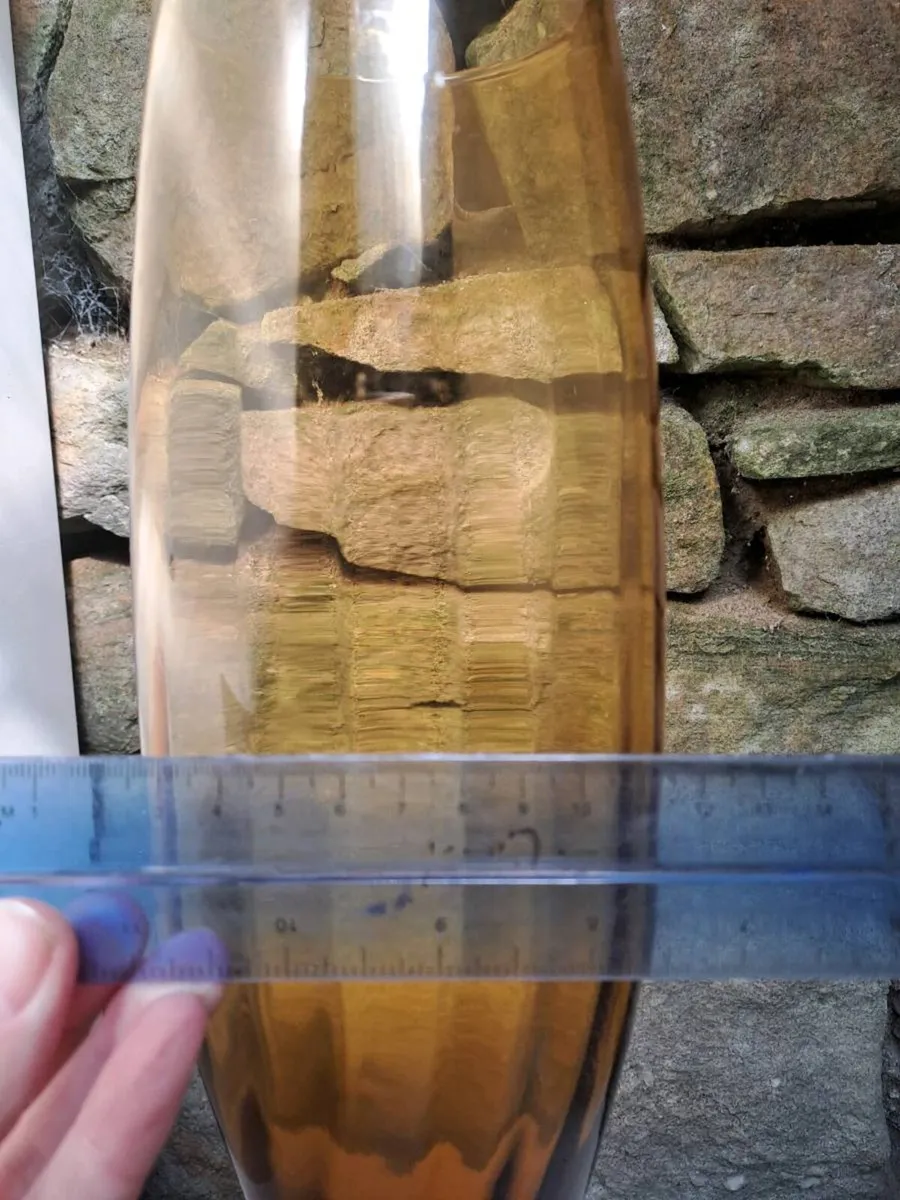 Large Amber Art Glass Floor Vase 45cm - Image 3