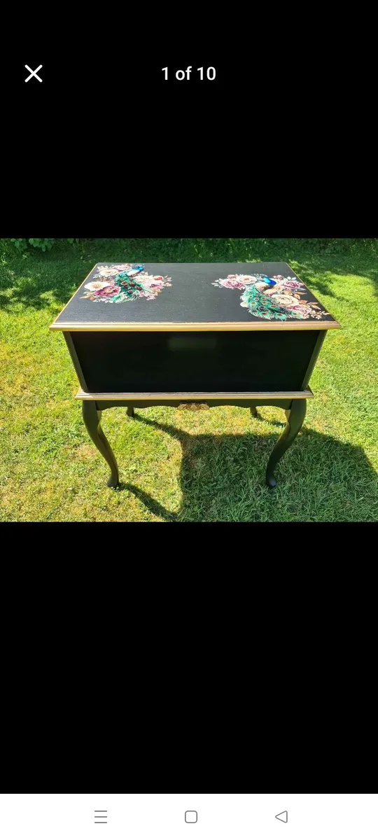 Side ebonised  table - Image 3