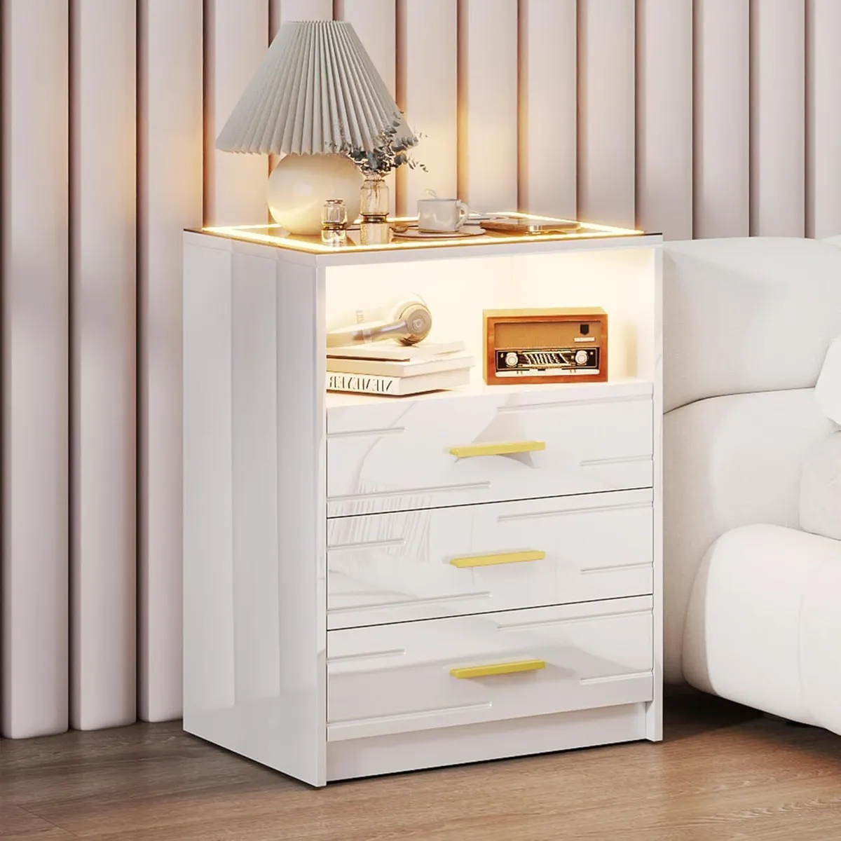 Smart Bedside Table - with Charging Station 3 - Image 1