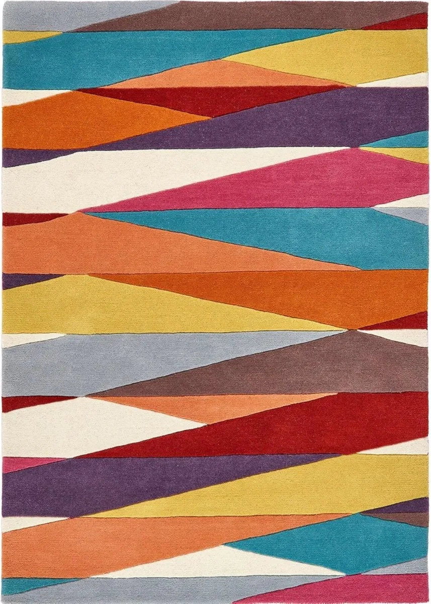 Modern Geometric Pure Wool Rug for Home Living - Image 4